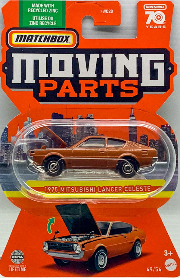 2023 Matchbox 1:64 Moving Parts 1975 Mitsubishi Lancer Celeste