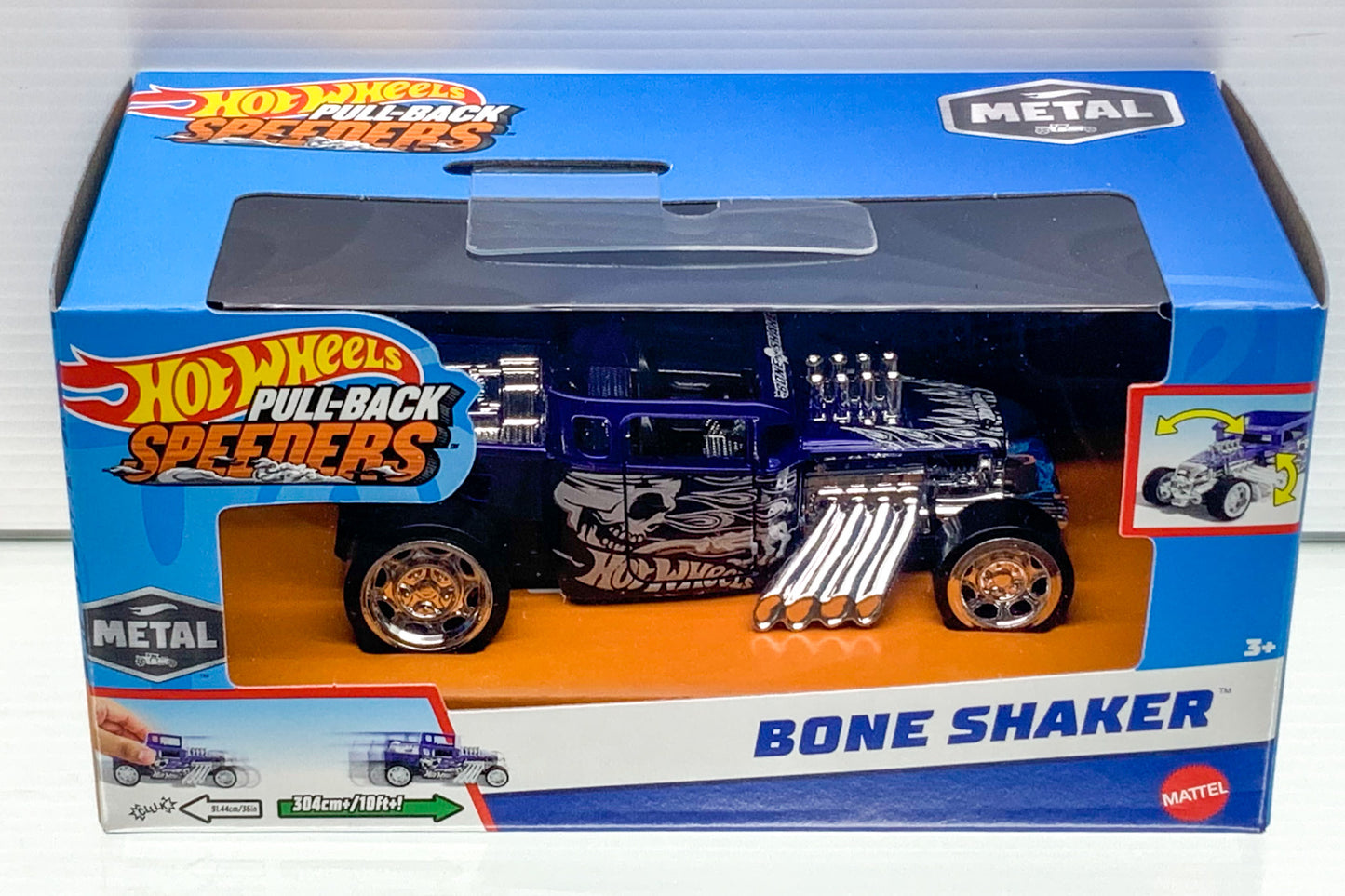 2023 Hot Wheels 1:43 Pull-back Speeders Bone Shaker