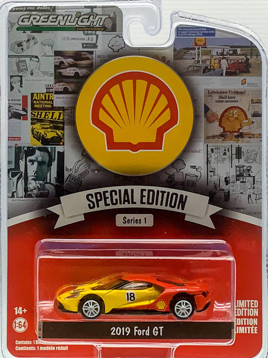 2023 Greenlight 1:64 2019 Ford GT #18 Shell Oil Special Edition