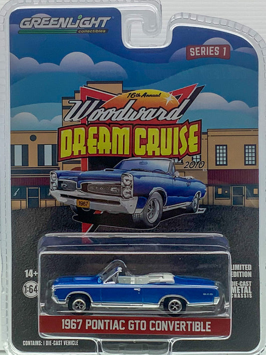 2023 Greenlight 1:64 1967 Pontiac GTO Convertible Woodward Dream Cruise