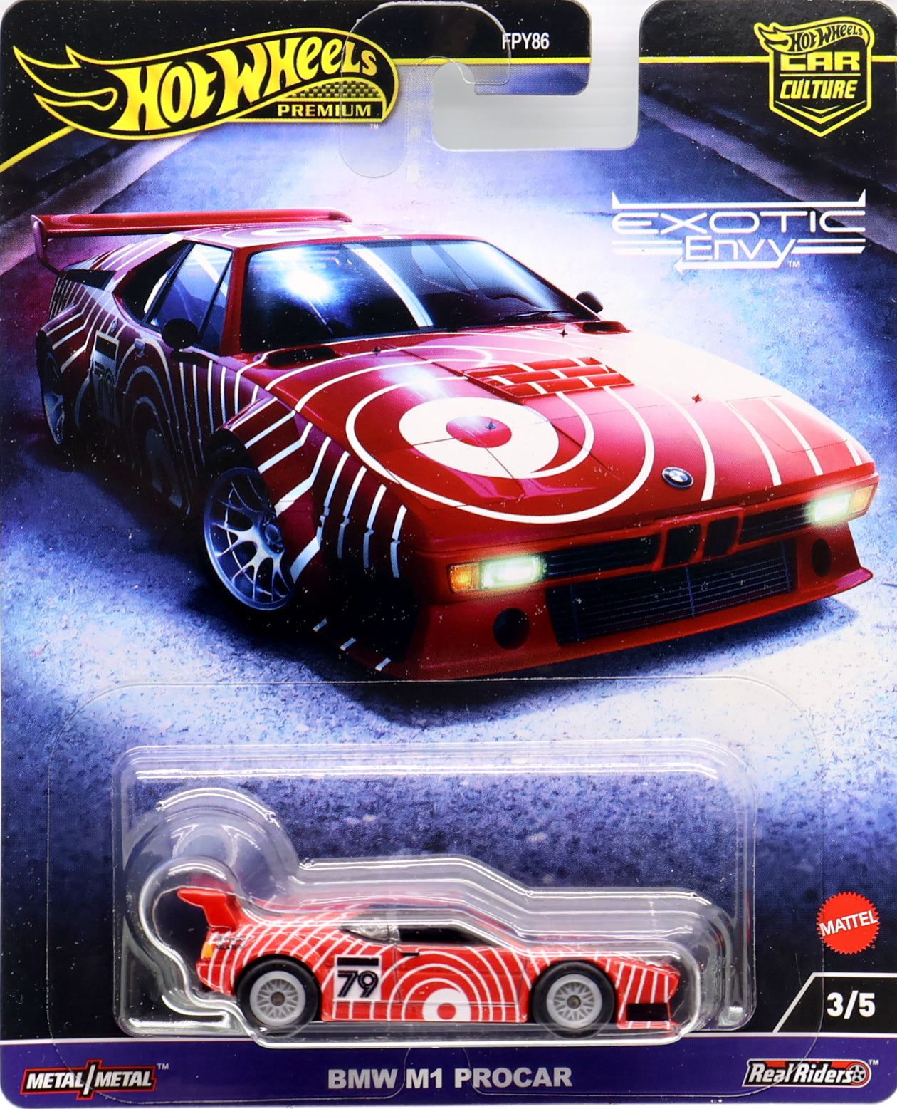 2024 Hot Wheels Premium Car Culture Exotic Envy BMW M1 Procar 3/5