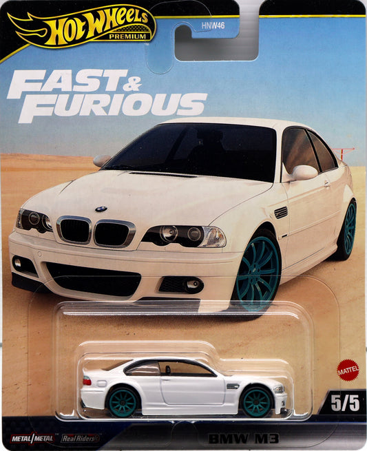 Image: Diecast model of a BMW M3 from the Fast & Furious movie series, produced by Hot Wheels.  Alt text: "Diecast model of a BMW M3 from Fast & Furious by Hot Wheels."  Shop now at tatoyshop.com.