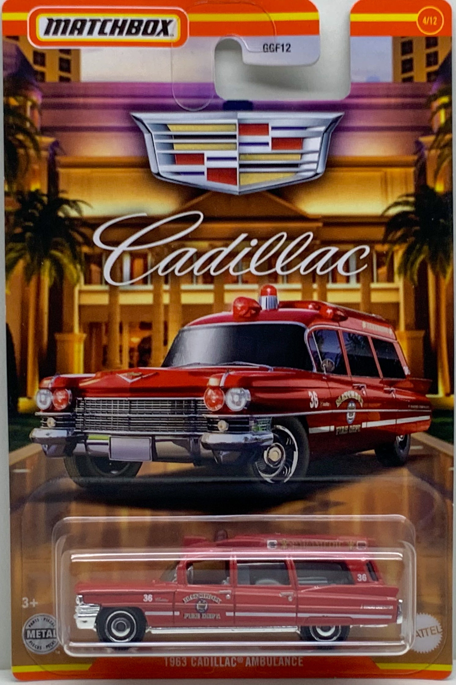 Buy at Tatoy Matchbox Cadillac Series 1963 Cadillac Ambulance Number 4 from set of 12 Mattel GGF12