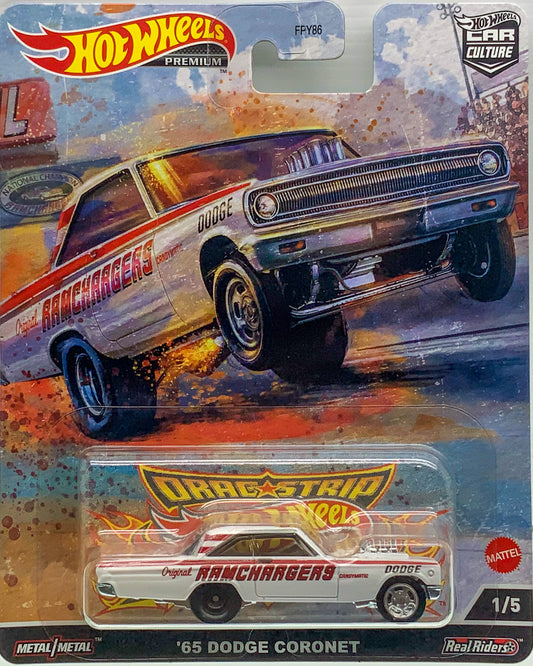 Buy at www.tatoyshop.com Hot Wheels Car Culture  2022 Hot Wheels Car Culture Dragstrip Demons Series'65 Dodge Coronet A/FX 1/5  Number 1 from the set of 5 Dragstrip Demons Series Premium Real Riders Metal Mattel FPY86 Shop Now   Mr Toys Kmart Target Big W  International and Domestic delivery by Auspost 