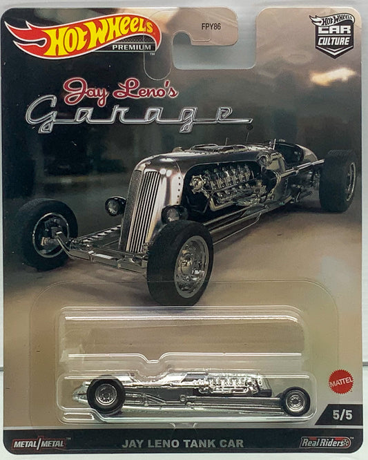 Buy at Tatoyshop.com Hot Wheels Car Culture  Jay Leno Tank Car 5/5  Number 1 from the set of 5 Jay Leno’s Garage Series Premium Real Riders Metal Mattel FPY86 Shop Now   Mr Toys Kmart Target Big W 