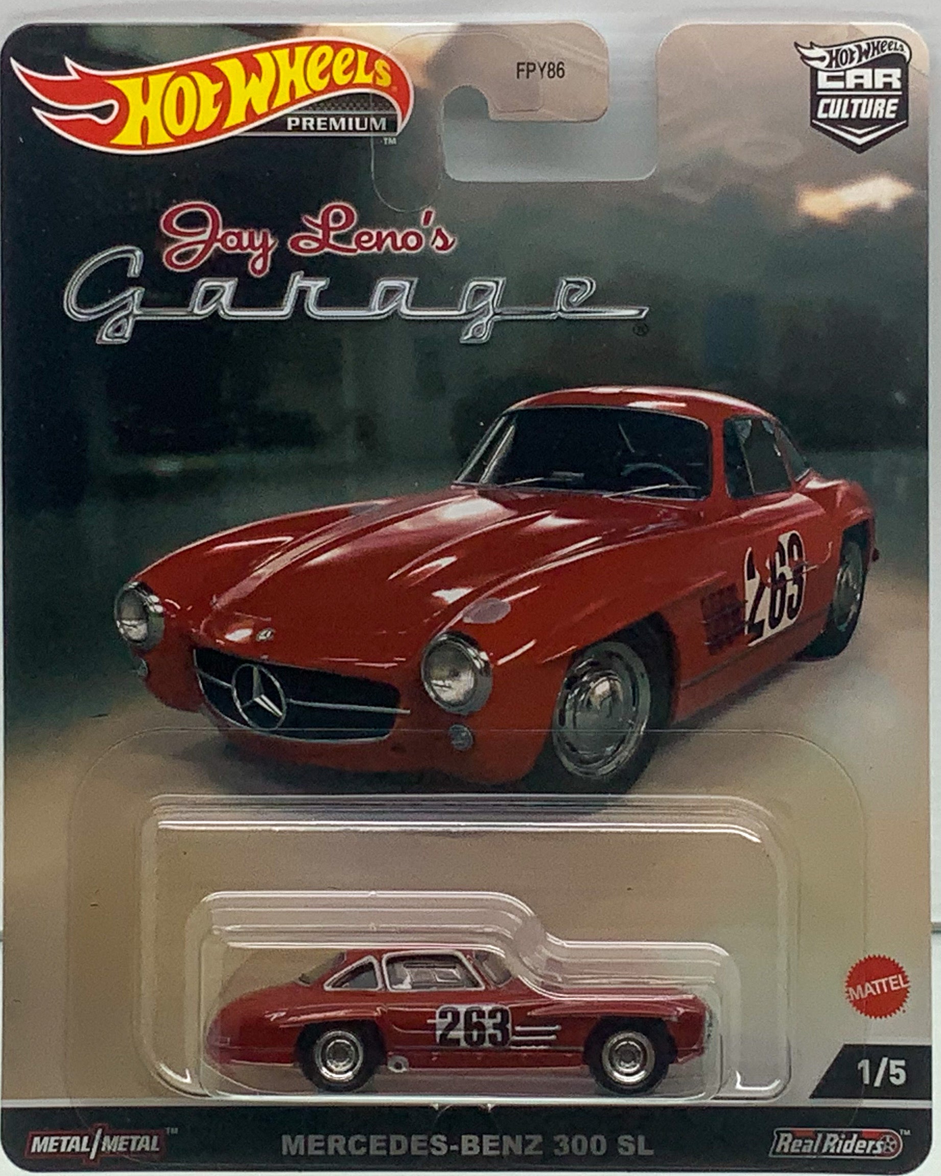 Buy at Tatoyshop.com Hot Wheels Car Culture  Mercedes-Benz 300 SL 1/5   Number 1 from the set of 5 Jay Leno’s Garage Series Premium Real Riders Metal Mattel FPY86 Shop Now   Mr Toys Kmart Target Big W 