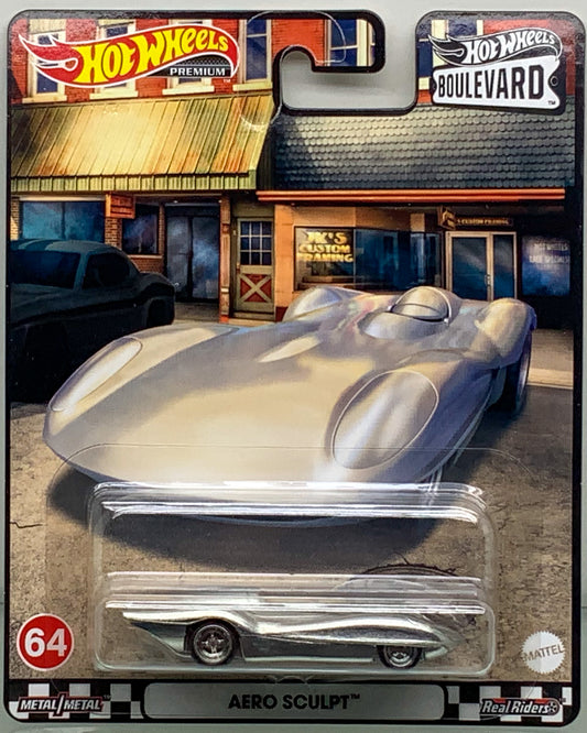 Buy at Tatoy Shop.com Hot Wheels Boulevard Series 2022 Hot Wheels Boulevard Series Aero Sculpt #64 New Casting Premium Real Riders Metal Mattel GJT68 Shop Now