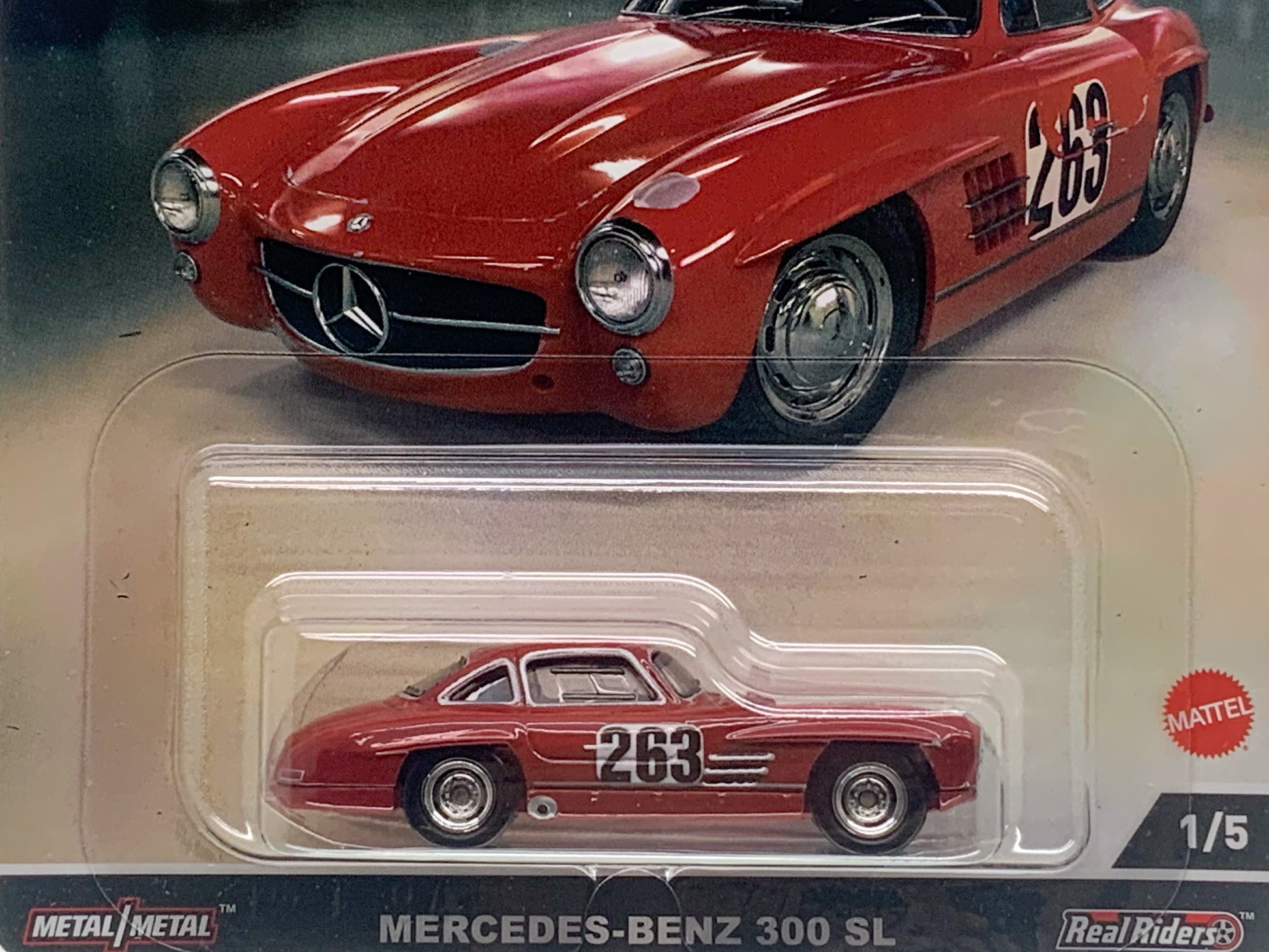 Buy at Tatoyshop.com Hot Wheels Car Culture Mercedes-Benz 300 SL 1/5 Number 1 from the set of 5 Jay Leno’s Garage Series Premium Real Riders Metal Mattel FPY86 Shop Now Mr Toys Kmart Target Big W