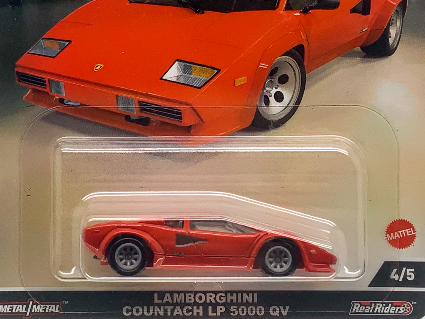 Buy at Tatoyshop.com Hot Wheels Car Culture  Lamborghini Countach LP 5000 QV 4/5  Number 1 from the set of 5 Jay Leno’s Garage Series Premium Real Riders Metal Mattel FPY86 Shop Now   Mr Toys Kmart Target Big W 