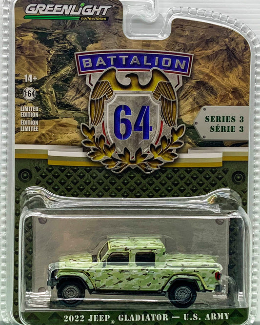 2023 Greenlight 1:64 U.S. Army 2022 Jeep Gladiator