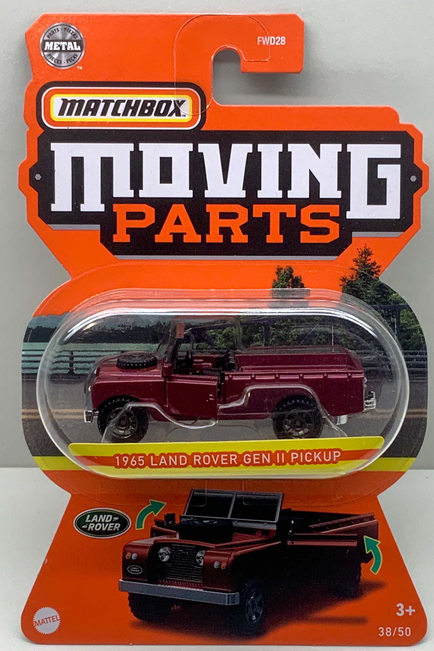 Buy at Tatoy Matchbox Moving Parts 1965 Land Rover Gen II Pickup number 38 from set of 50 Metal Mattel FWD28