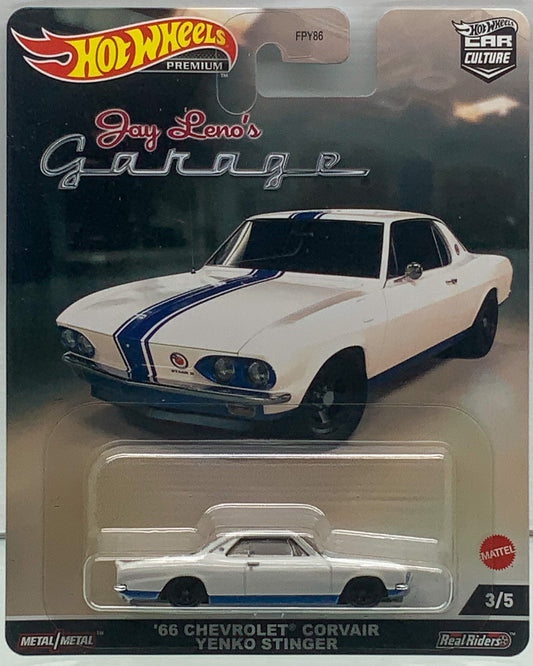 Buy at Tatoyshop.com Hot Wheels Car Culture  '66 Chevrolet Corvair Yenko Stinger 3/5  Number 1 from the set of 5 Jay Leno’s Garage Series Premium Real Riders Metal Mattel FPY86 Shop Now   Mr Toys Kmart Target Big W 